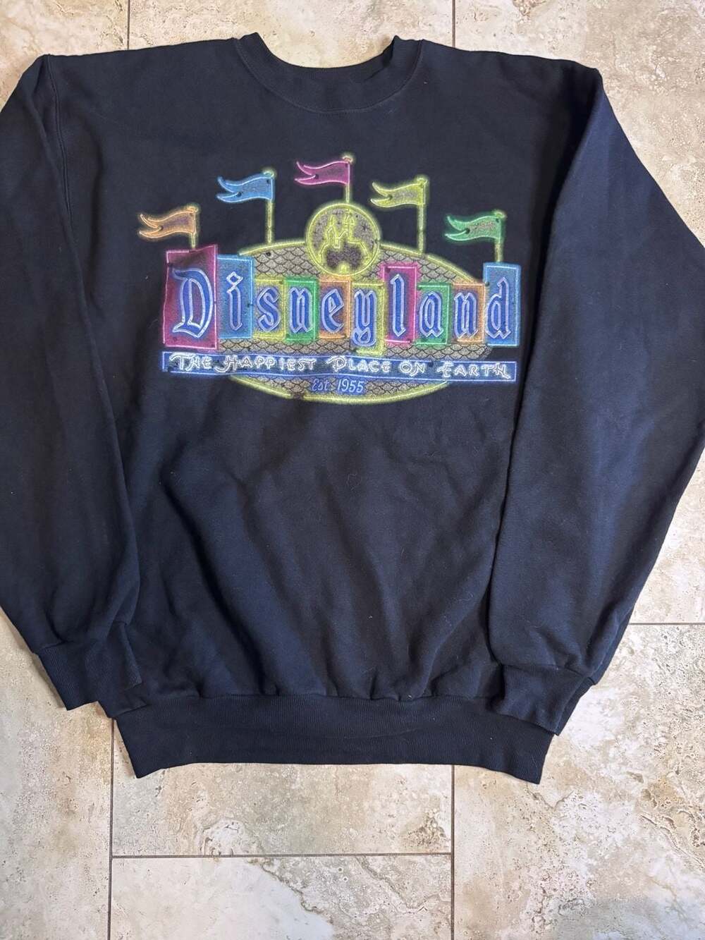 Disneyland Resort The Happiest Place On Earth Glow in the Dark Logo Sweatshirt